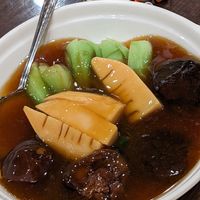 Vegan Oyster Sauce Mushrooms and bamboo at Koukien in Yokohama