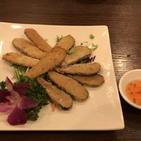 Fish - Haha!  Well, it's not - but it is yummy, so hash-tag that, and eat it.  Sweet & Sour sauce too... at Koukien in Yokohama