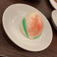 Peach Manju at Koukien in Yokohama