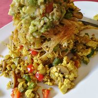 Stray Cat Special w/ Tofu Scramble at Stray Cats Guesthouse in Sihanoukville