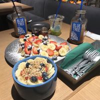 Acai bowl and French toast.  at Blue Tree Cafe in Tokyo