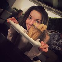churros with lotus biscuit dip at Loop & Scoop in Glasgow