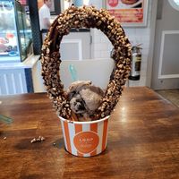 Cookies churro loop n scoop with oreo icecream and banana icecream at Loop & Scoop in Glasgow