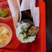 Wasabi fried scallions at Roll in Rio De Janeiro