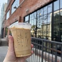 Oat iced latte  at The Le Labo Cafe in Brooklyn