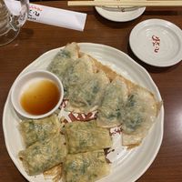 both vegan sorts of gyoza they serve  at Chao Chao Gyoza Shijo-Kawaramachi in Kyoto