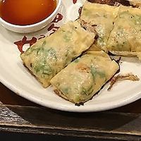 The pink dumplings are not vegan. at Chao Chao Gyoza Shijo-Kawaramachi in Kyoto