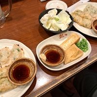 We ordered 2 vegan Gyoza sets. You can choose a side small dish too. at Chao Chao Gyoza Shijo-Kawaramachi in Kyoto