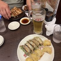 vegan vegetable gyoza (the green ones)  at Chao Chao Gyoza Shijo-Kawaramachi in Kyoto