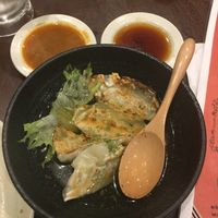Mushroom risotto in broth at Chao Chao Gyoza Shijo-Kawaramachi in Kyoto