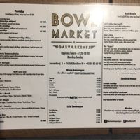 Menu options  at Bowl Market in Copenhagen