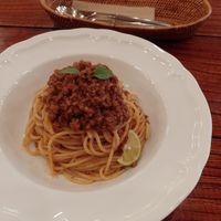 Bolognese in large. 😅 at Cafe Nature in Kurashiki