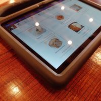 The Tablet for orders at Cafe Nature in Kurashiki