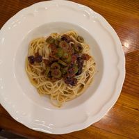 Large portion of pasta at Cafe Nature in Kurashiki