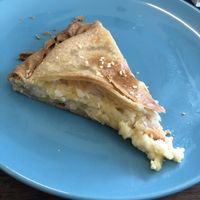 Cheesy tart at Greek Vegan Bakery in Revesby