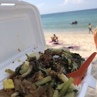 Rice with 4 dish choices on top :))  at Vegetarian Food - Amphoe Thalang in Phuket