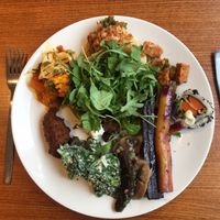 Buffet-style lunch - lots of different dishes at Spirit in Rotterdam