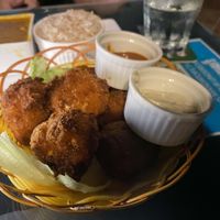 Cauliflower pieces from appetisers selection  - super good!!!  at Hemingway's By The Bay in Outlying Islands