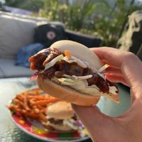 Jackfruit slider at Hemingway's By The Bay in Outlying Islands
