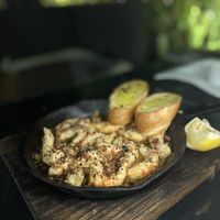 Garlic shrimp at Hemingway's By The Bay in Outlying Islands