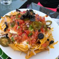Vegan nachos at Hemingway's By The Bay in Outlying Islands