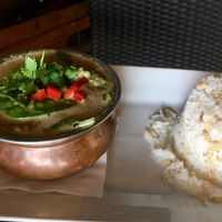 Veggies curry  at Hemingway's By The Bay in Outlying Islands