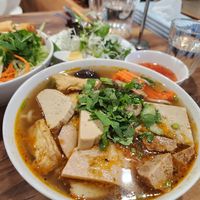 Spicy noodles soup at Hoa Nghiem Vegie Hut in Springvale