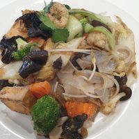 Stirfried rice noodle with veg and tofu $23.00 at Hoa Nghiem Vegie Hut in Springvale