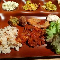 Variations from the buffet  at Veggie House in Chiba