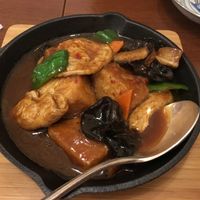 Braised tofu with house-style sauce at Veggie House in Chiba