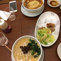 Vegan ramen and karaage  at Veggie House in Chiba