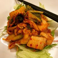 Homemade kimchi at Veggie House in Chiba