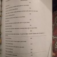 menu at Ira's Kitchen & Tea Room in Rishikesh