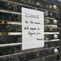 Closed for the season at Ira's Kitchen & Tea Room in Rishikesh