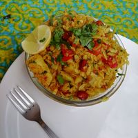 Aloo poha 💕💕 at Ira's Kitchen & Tea Room in Rishikesh