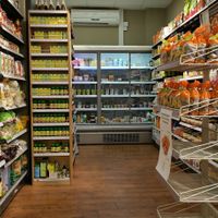 Interior and refrigerated vegan section at Müller Reformhaus - Forchstrasse in Zurich