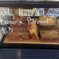 Vegan banana bread at Footscray Doughnuts and Coffee in Footscray