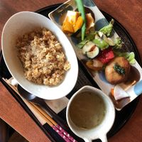 Really recommend their brown rice okazu at Ritz'n in Tsukuba