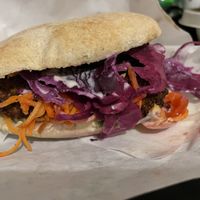 Chickpea fritter  at Clover Food Lab - Central in Cambridge