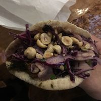 The brussel sandwich veganized at Clover Food Lab - Central in Cambridge