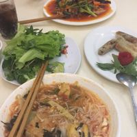 Vegan crab noodle soup  at Loving Hut - Hoang Kim in Hanoi