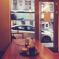 Inside looking outside  at Grains in Vienna