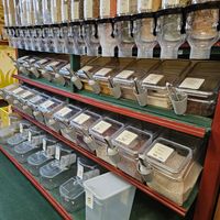 Bulk items upstairs at Sunflower Natural Foods in Waterbury Center