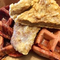 Chick*n & Waffles - Red Velvet at Wildflower Vegan Co in Casselberry