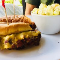 Cheese black bean burger at Wildflower Vegan Co in Casselberry