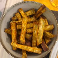 Baked sweet potato fries   at Kansha in Fatima