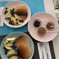 Pancakes with fruits at Kansha in Fatima