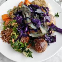 Veggie buffet at PM & Friends Bar in Vaxjo