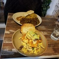 Burger and curry at Cafe Nowa in Petersham