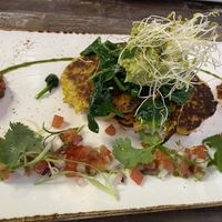 Cauliflower and corn fritters at Cafe Nowa in Petersham